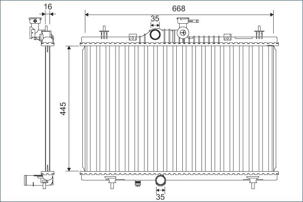 VALEO 701164 Radiator, engine cooling