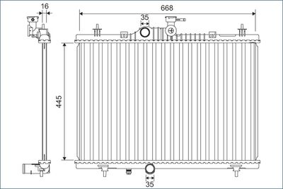 Radiator, engine cooling VALEO 701164