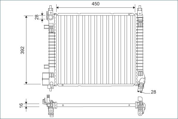VALEO 701169 Radiator, engine cooling