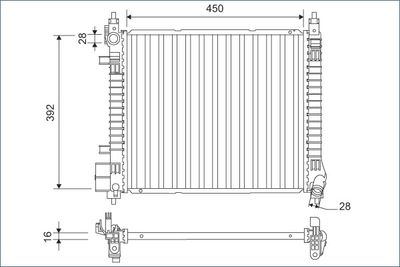 Radiator, engine cooling VALEO 701169