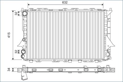 Radiator, engine cooling VALEO 701170