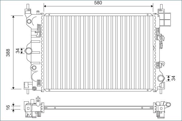 VALEO 701171 Radiator, engine cooling