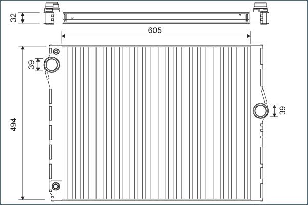 VALEO 701172 Radiator, engine cooling