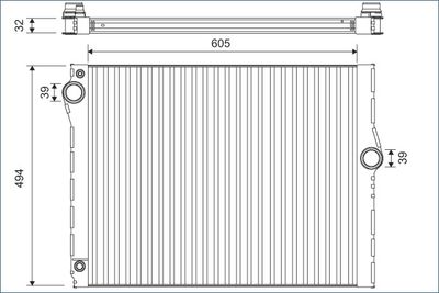 Radiator, engine cooling VALEO 701172