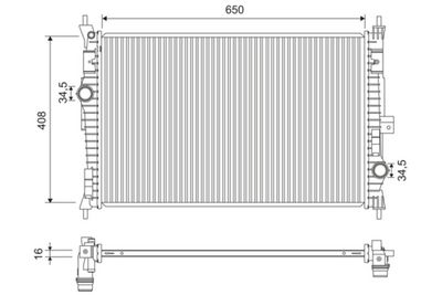 Radiator, engine cooling VALEO 701173