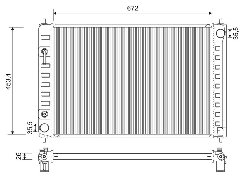 VALEO 701195 Radiator, engine cooling