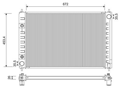 Radiator, engine cooling VALEO 701195