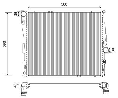 Radiator, engine cooling VALEO 701200