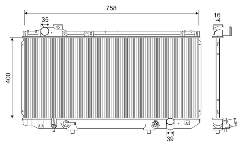 VALEO 701201 Radiator, engine cooling