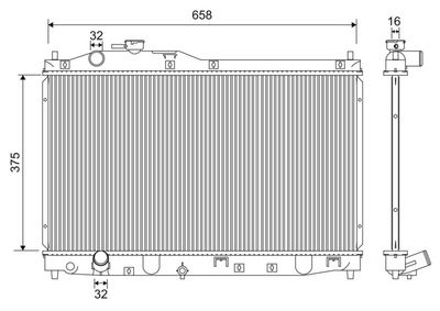 Radiator, engine cooling VALEO 701205