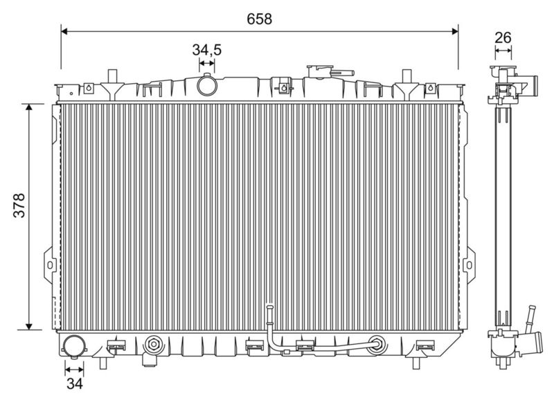 VALEO 701206 Radiator, engine cooling