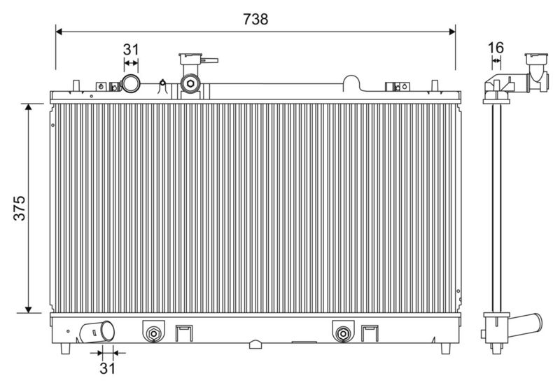 VALEO 701208 Radiator, engine cooling