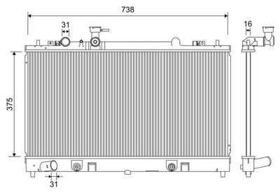 Radiator, engine cooling VALEO 701208