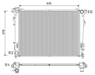 Radiator, engine cooling VALEO 701209