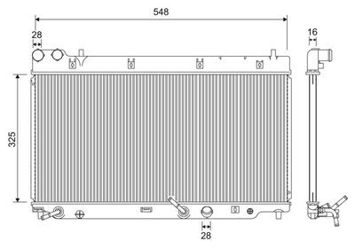 Radiator, engine cooling VALEO 701210