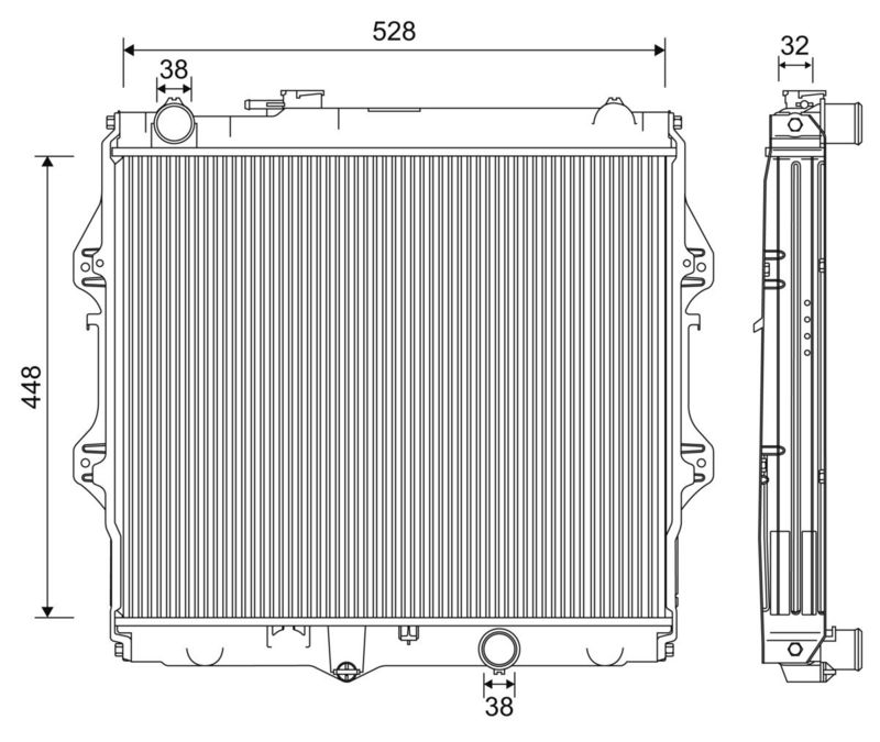 VALEO 701212 Radiator, engine cooling