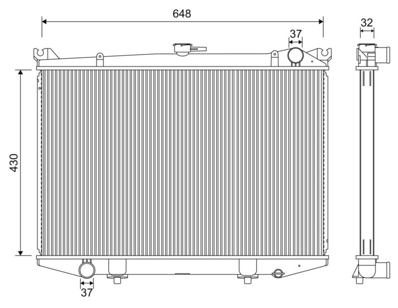 VALEO 701213 Radiator, engine cooling