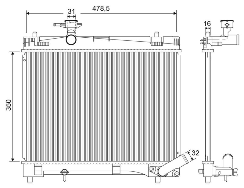 VALEO 701216 Radiator, engine cooling