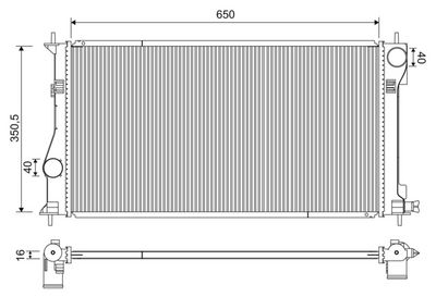 Radiator, engine cooling VALEO 701217