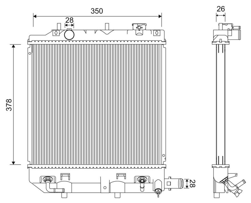 VALEO 701218 Radiator, engine cooling