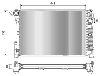 Radiator, engine cooling VALEO 701220