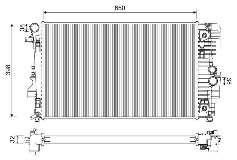 VALEO 701222 Radiator, engine cooling