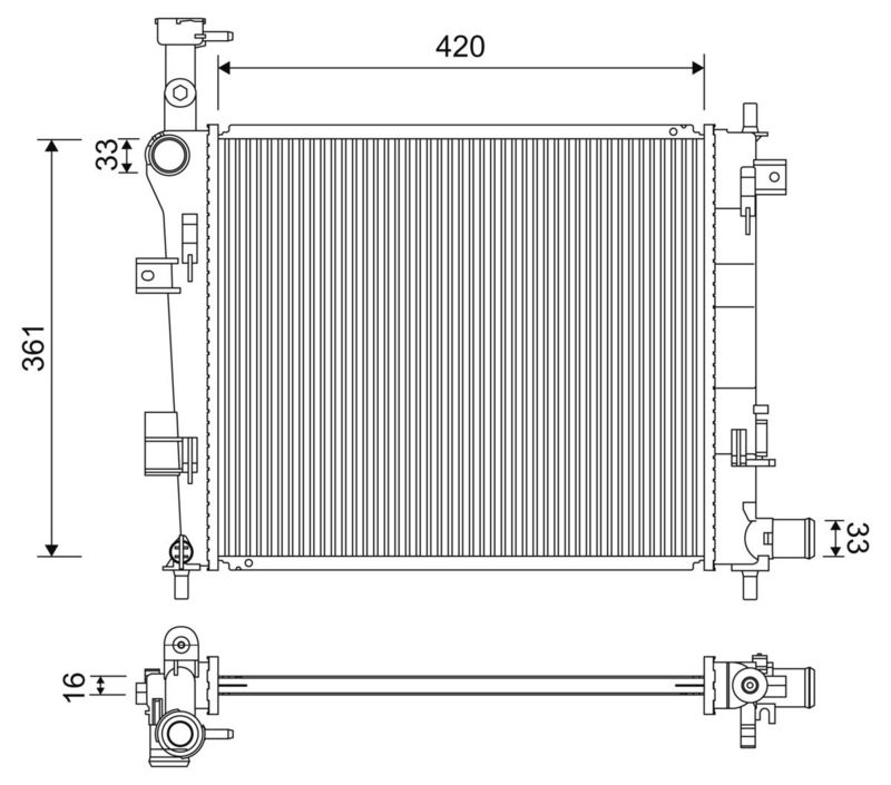 VALEO 701223 Radiator, engine cooling