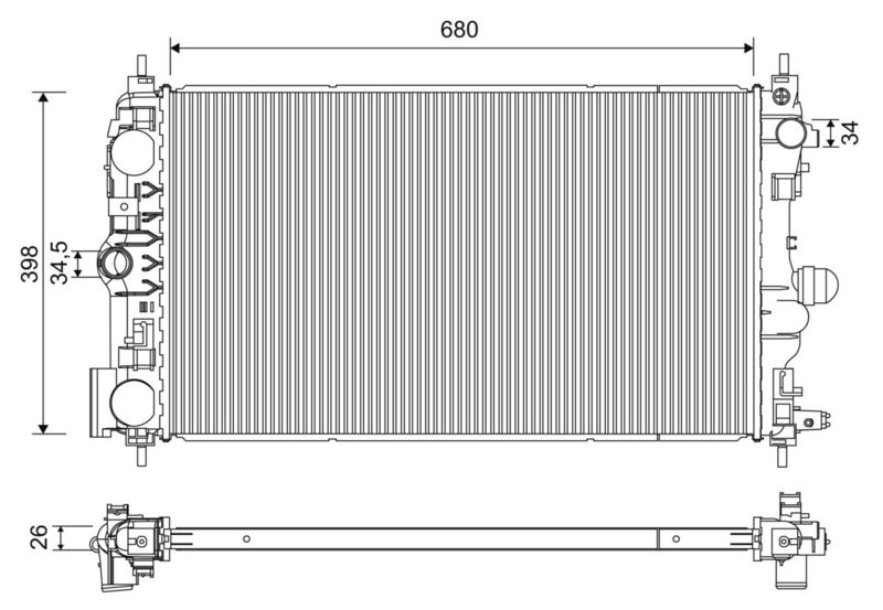 VALEO 701229 Radiator, engine cooling