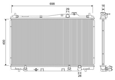 Radiator, engine cooling VALEO 701232