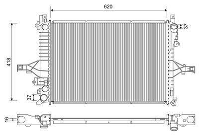 Radiator, engine cooling VALEO 701233