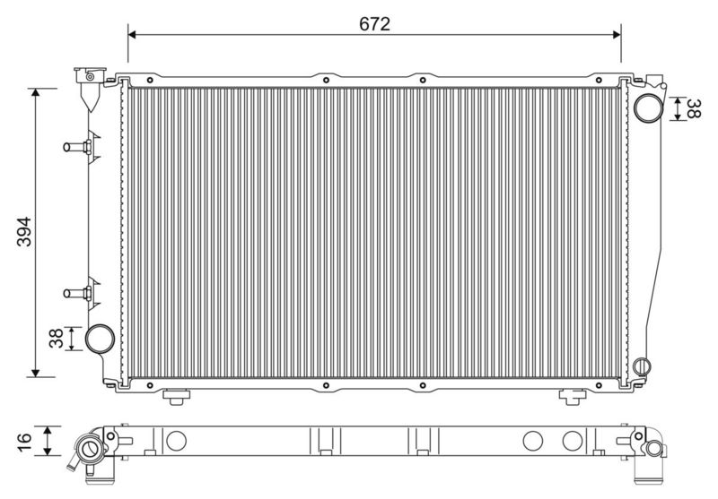 VALEO 701236 Radiator, engine cooling