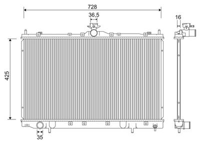 Radiator, engine cooling VALEO 701239
