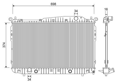 Radiator, engine cooling VALEO 701241