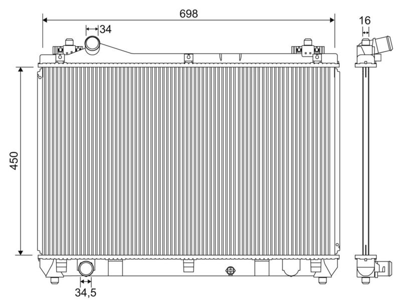 VALEO 701243 Radiator, engine cooling