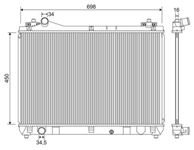 Radiator, engine cooling VALEO 701243