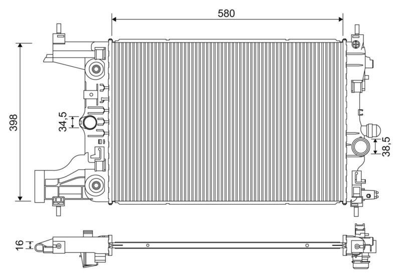 VALEO 701244 Radiator, engine cooling