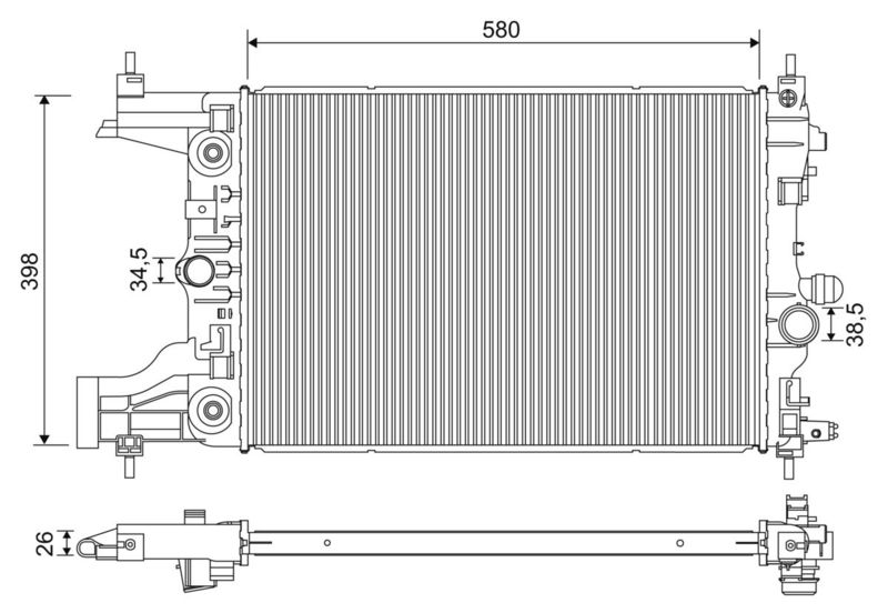 VALEO 701245 Radiator, engine cooling