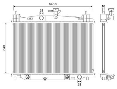 Radiator, engine cooling VALEO 701246