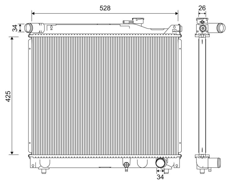 VALEO 701247 Radiator, engine cooling