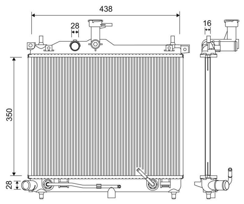 VALEO 701252 Radiator, engine cooling