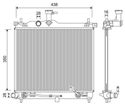 Radiator, engine cooling VALEO 701252
