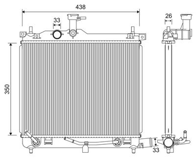 Radiator, engine cooling VALEO 701253