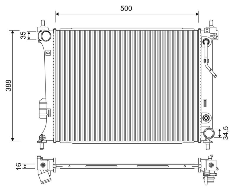 VALEO 701254 Radiator, engine cooling