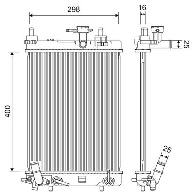 Radiator, engine cooling VALEO 701256
