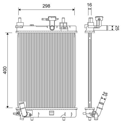 Radiator, engine cooling VALEO 701257