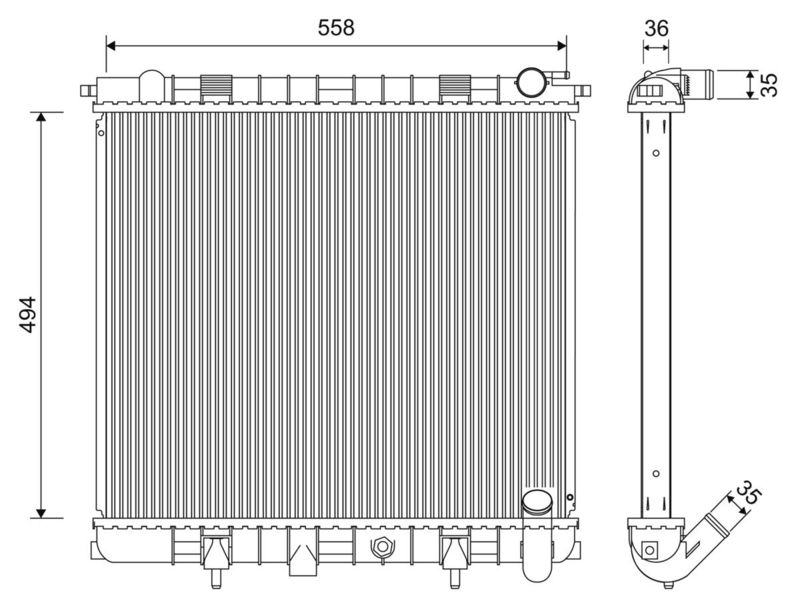 VALEO 701261 Radiator, engine cooling