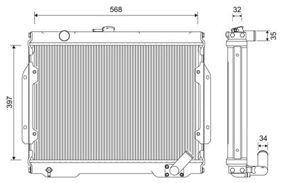 Radiator, engine cooling VALEO 701262