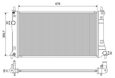 Radiator, engine cooling VALEO 701263