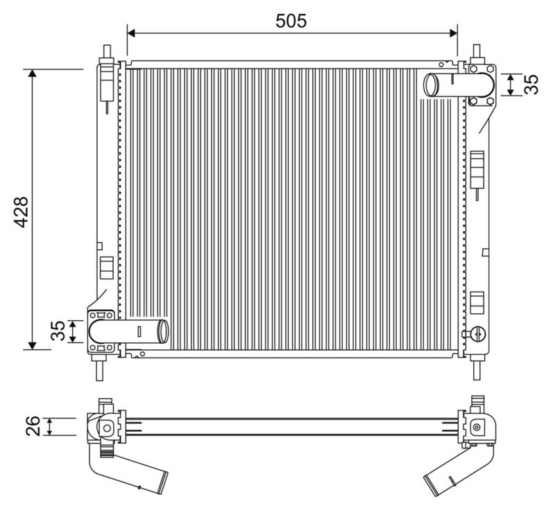 VALEO 701264 Radiator, engine cooling