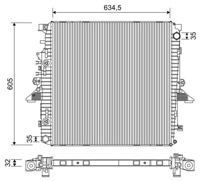 Radiator, engine cooling VALEO 701268